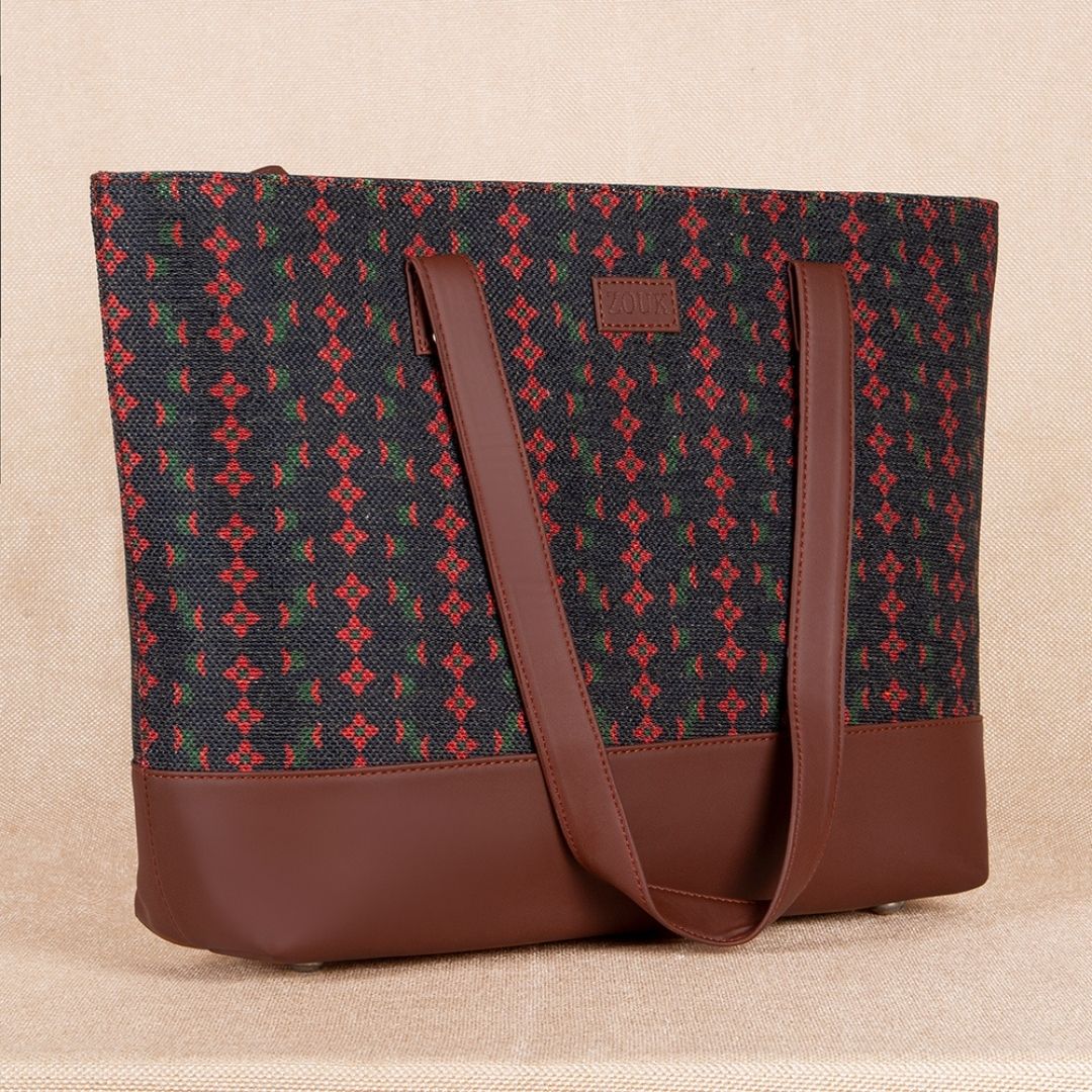 Shobha Niwas Lotus Motif Shoulder Tote Bag - Image 2