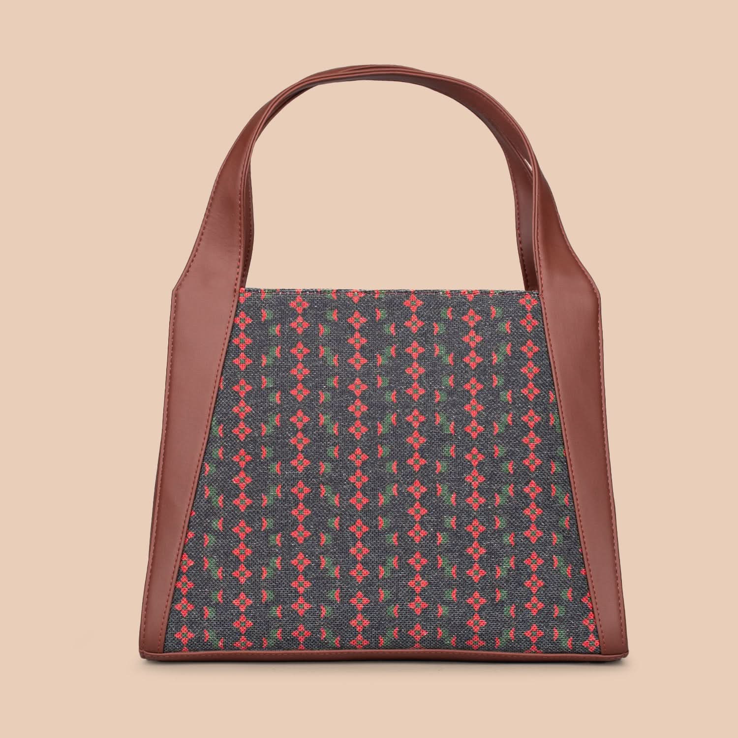 Shobha Niwas Lotus Motif Trapezia Tote - Image 3