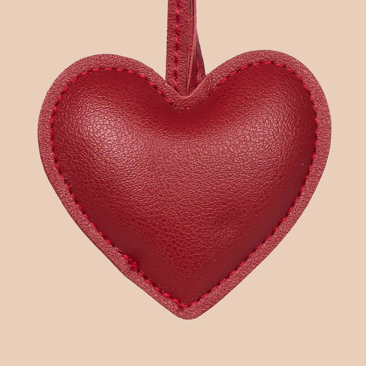 Small Heart Bag Charm - Red - Image 3