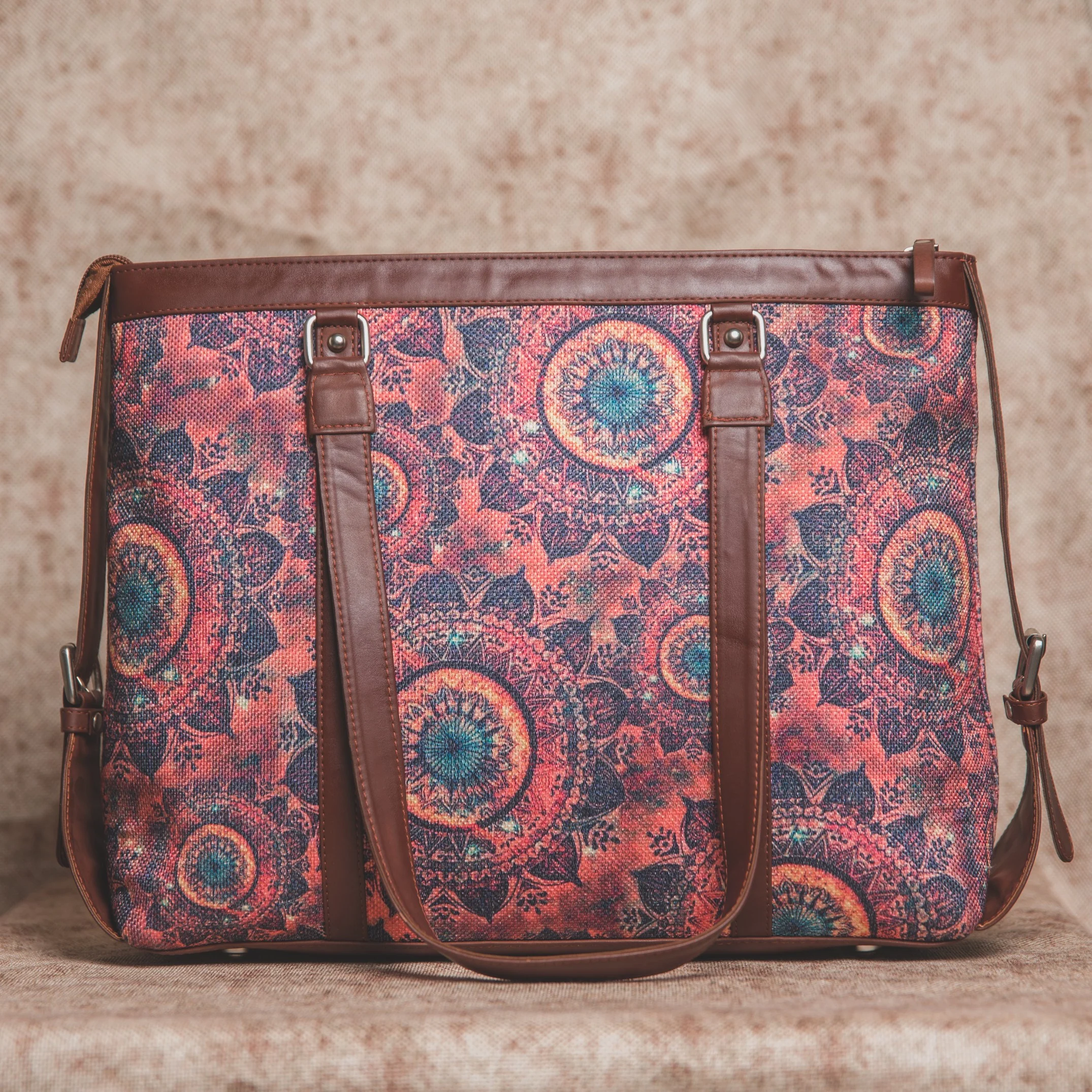 Space Chakra and Lattice Lace - Office Bag & Chain Wallet Combo - Image 3