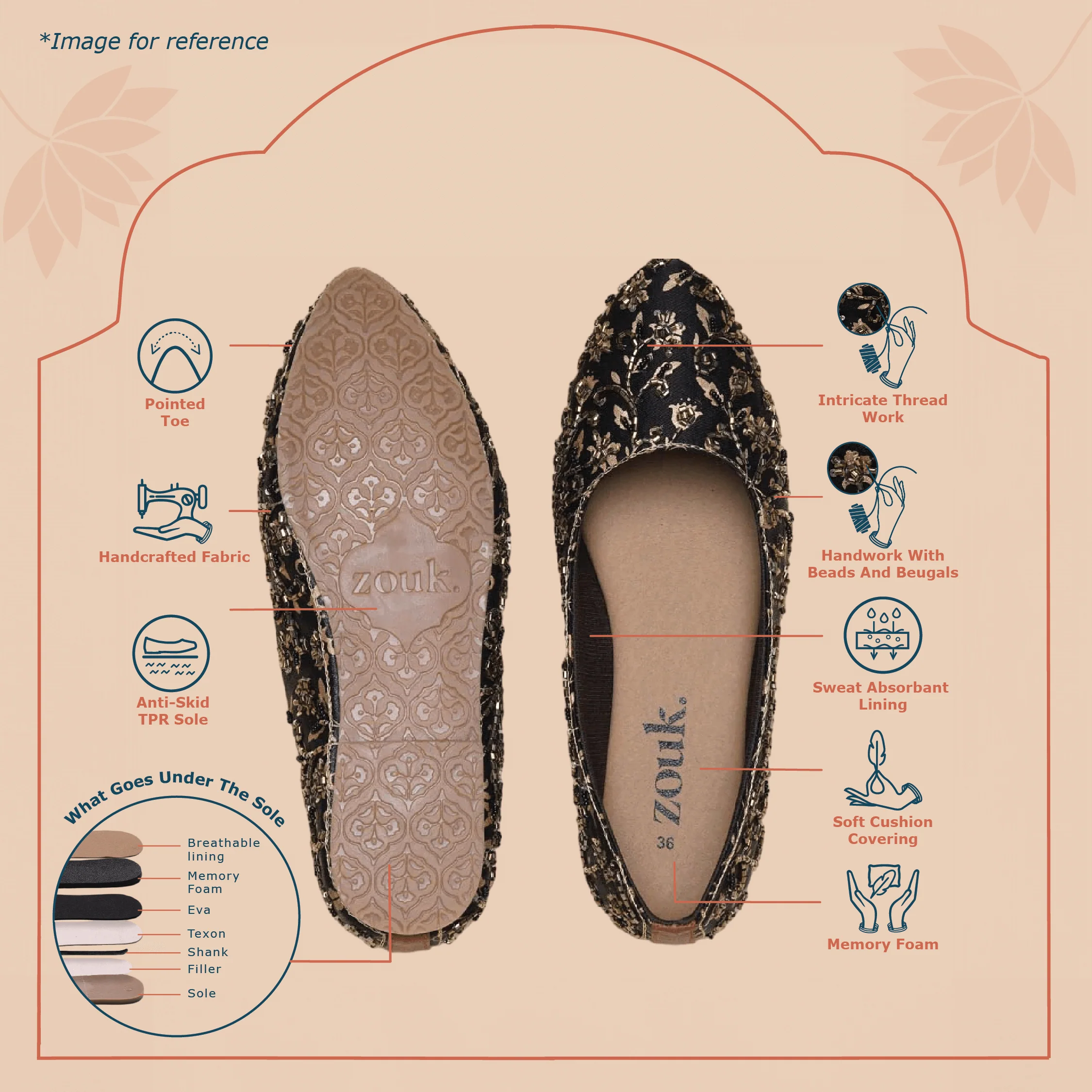 Srinagar Regals Embellished Bellies - Image 4