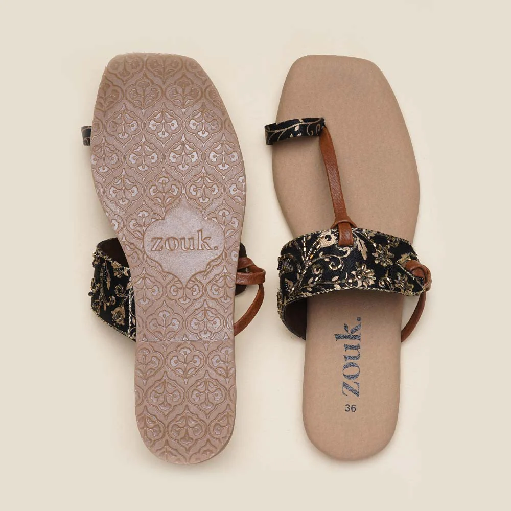 Srinagar Regals Embellished Chappal - Image 2