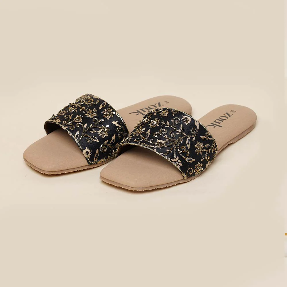 Srinagar Regals Embellished Flats - Image 5
