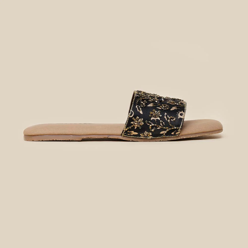 Srinagar Regals Embellished Flats - Image 9
