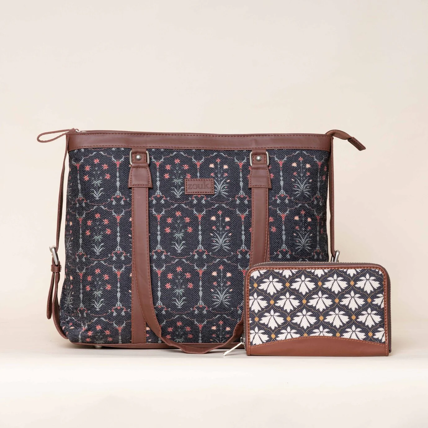 Taj Guldasta and Bidri Kaiser - Office Bag & Chain Wallet Combo