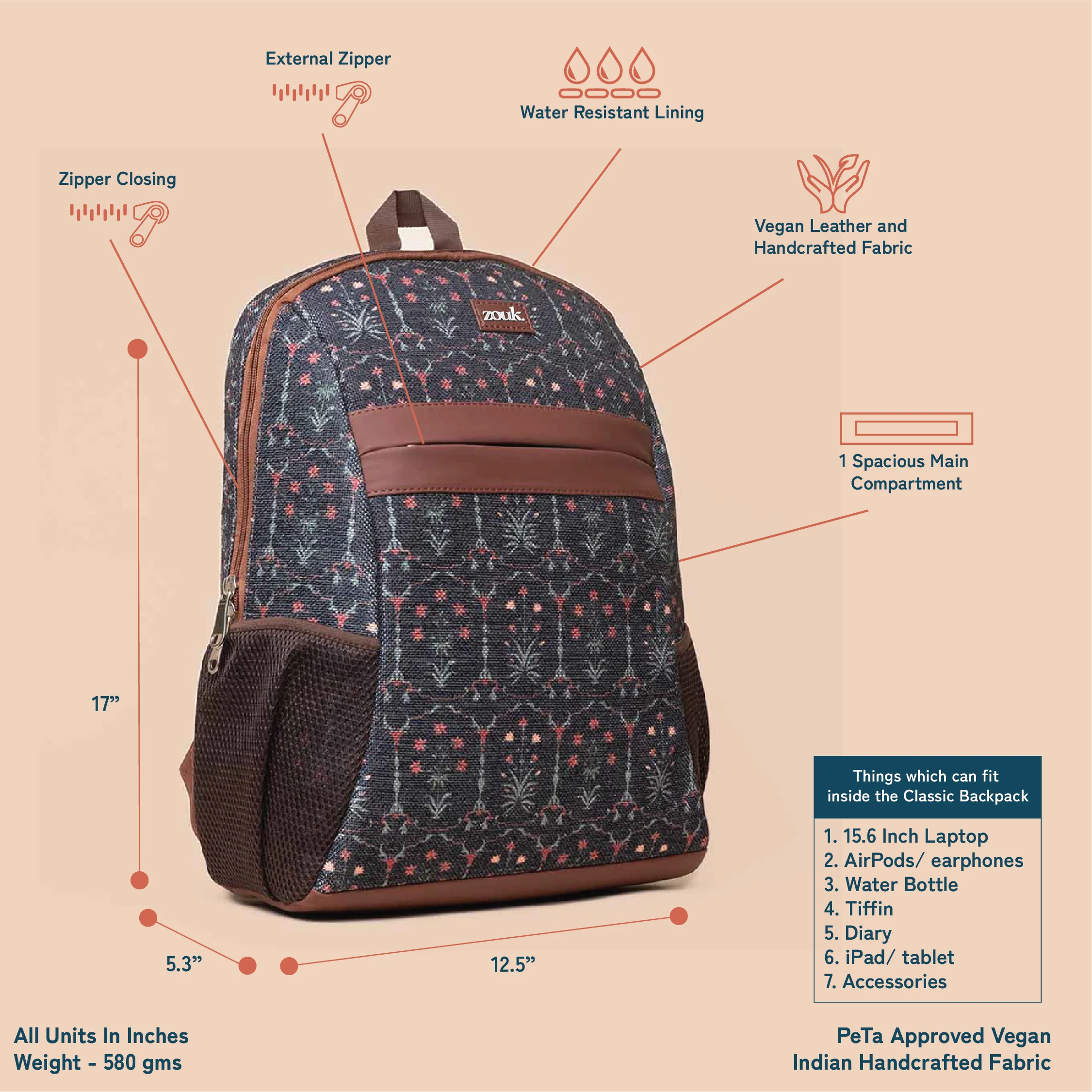 Taj Guldasta Classic Backpack - Image 2