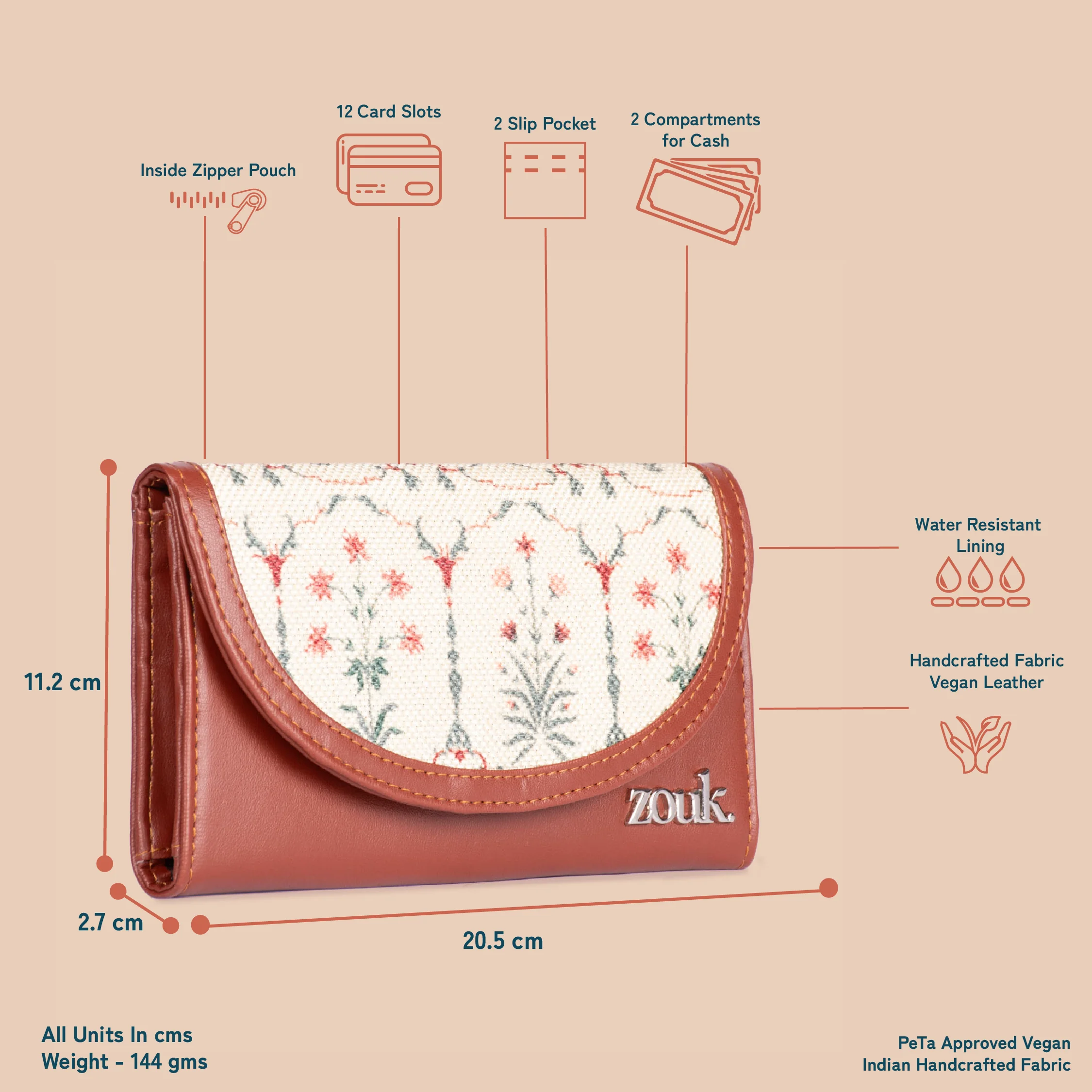Taj Nakashi Kyra Flap Wallet - Image 4