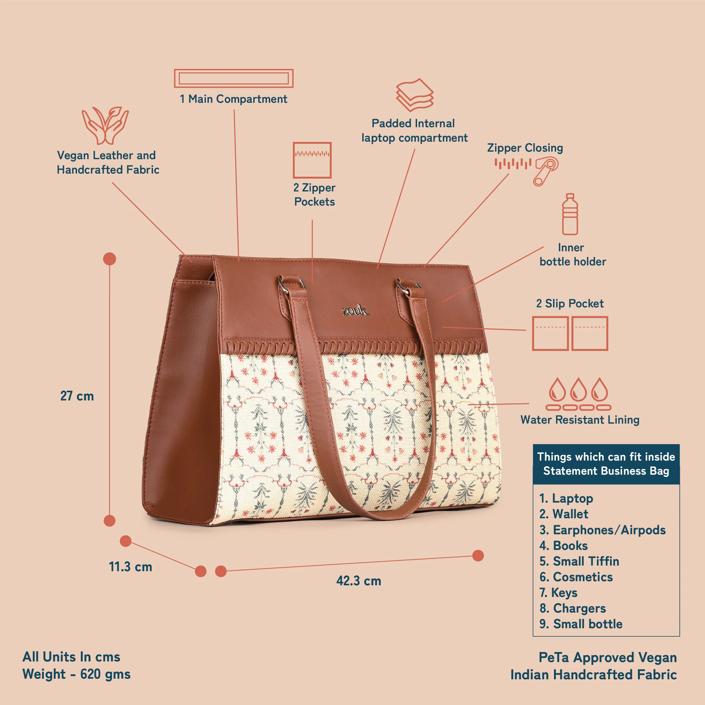 Taj Nakashi Statement Business Bag - Image 5