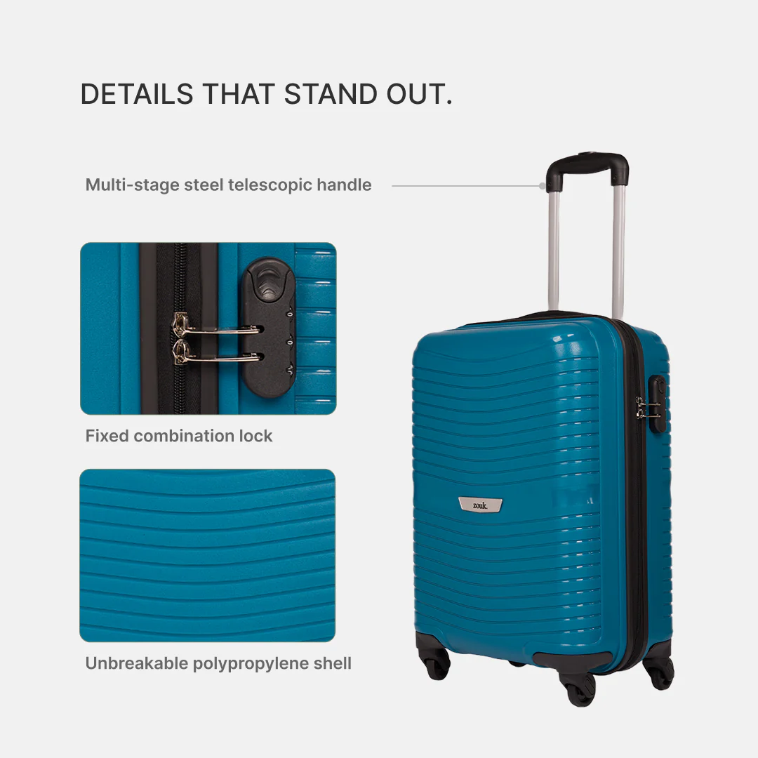 Teal Zoya Trolley Bag (Large) - Image 4