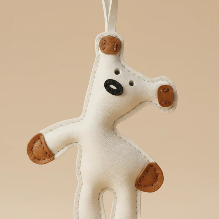 Teddy Bag Charm - White - Image 3