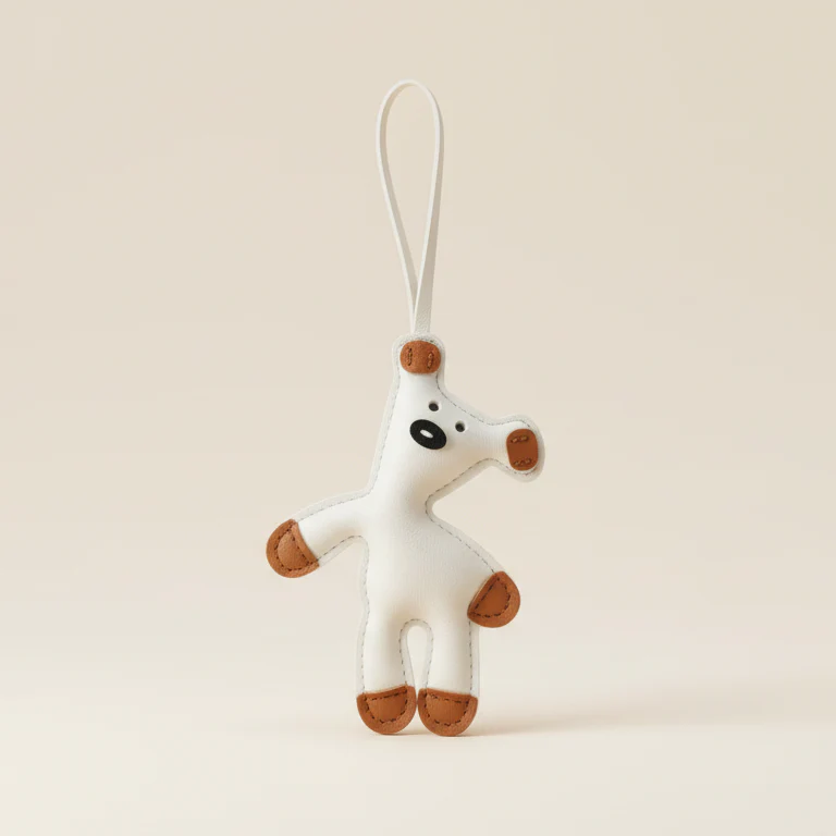 Teddy Bag Charm - White - Image 4