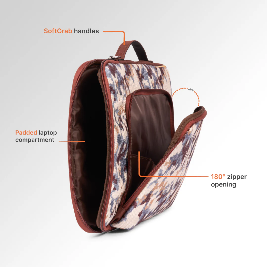 Thar Ascent Signature Laptop Sleeve - 14inch (Brown) - Image 5