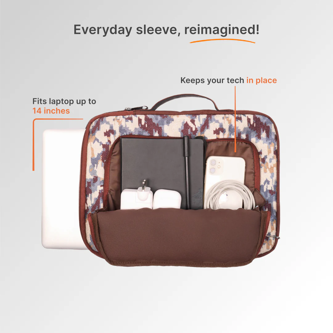 Thar Ascent Signature Laptop Sleeve - 14inch (Brown) - Image 6
