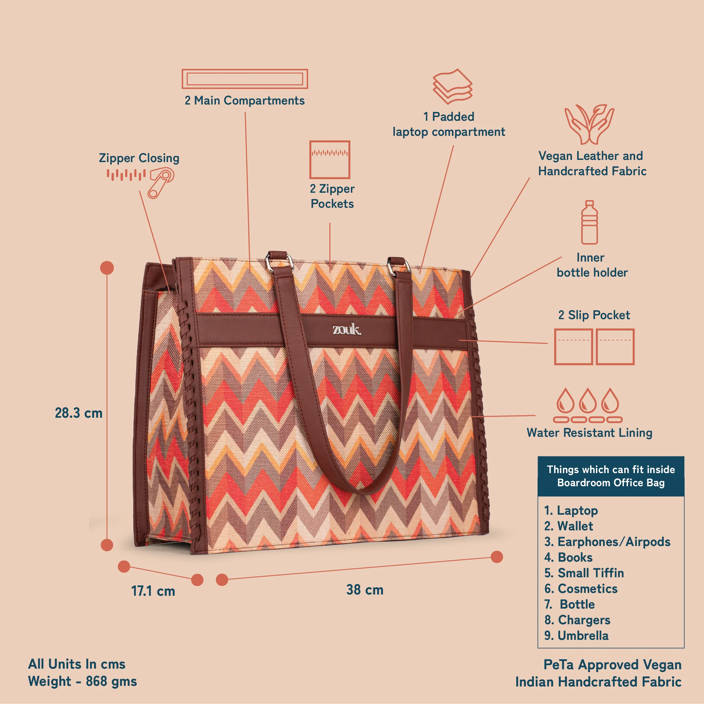 Tidal Wave Boardroom Office Bag - Image 5