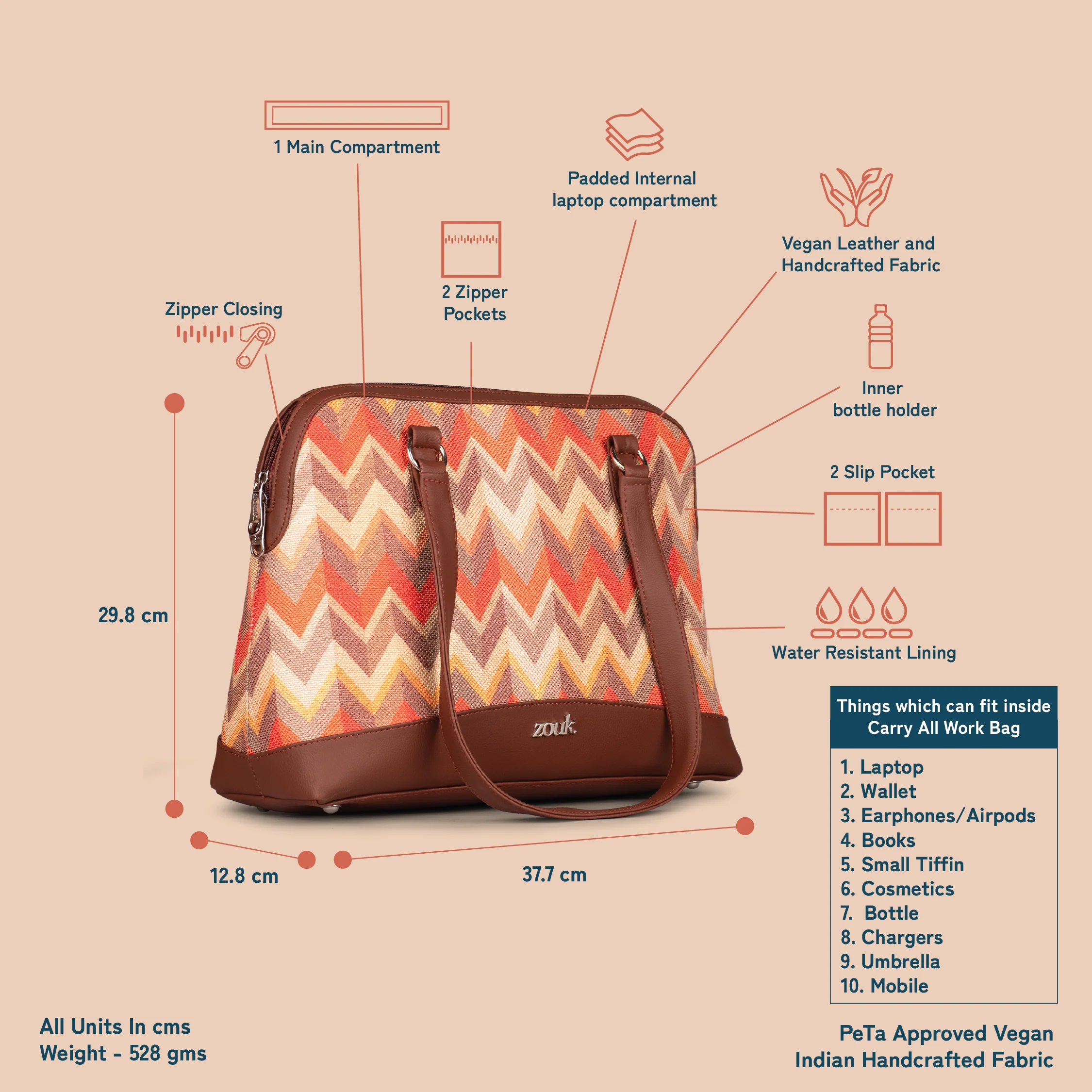 Tidal Wave Carry All Work Bag - Image 5