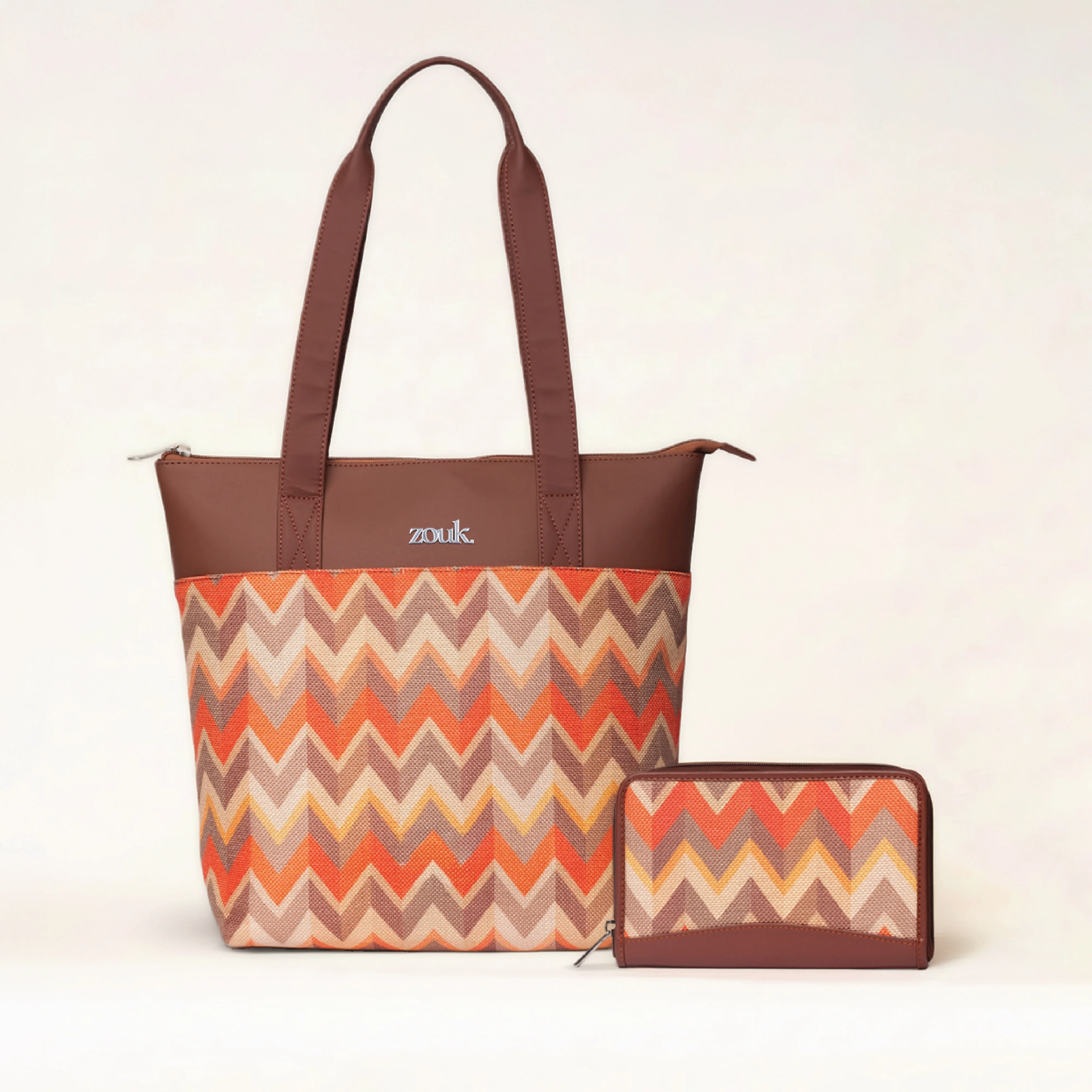 Tidal Wave Everyday Tote Bag & Chain Wallet Combo