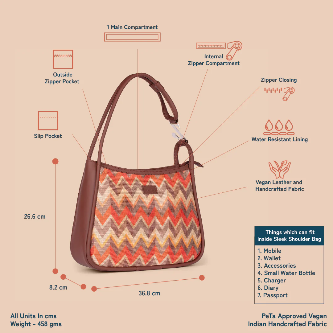 Tidal Wave Sleek Shoulder Bag - Image 4