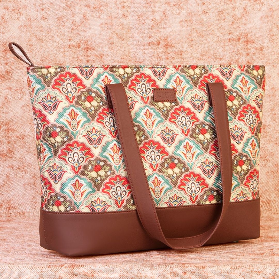 Mughal Art Multicolor Shoulder Tote Bag - Image 2