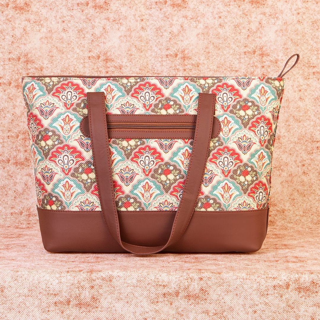 Mughal Art Multicolor Shoulder Tote Bag - Image 3