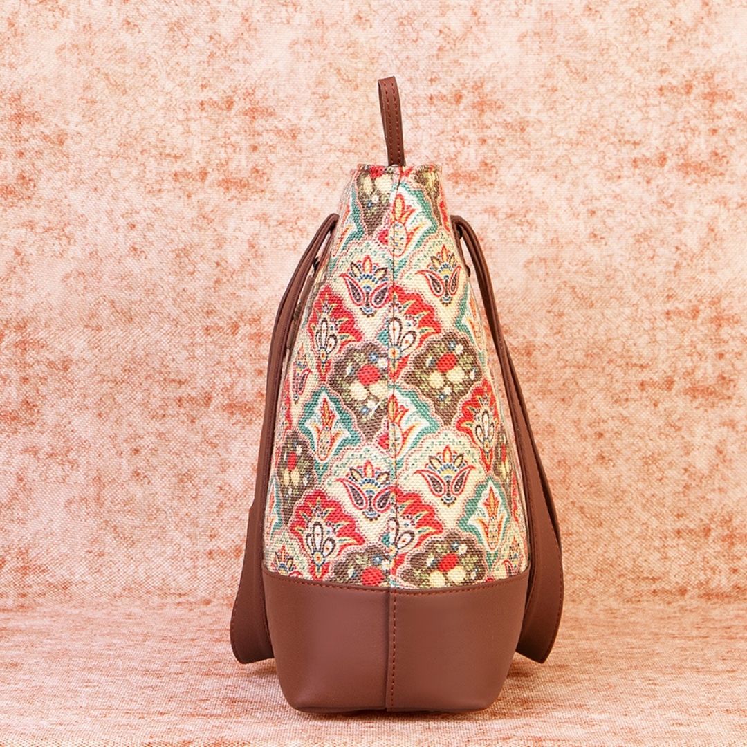 Mughal Art Multicolor Shoulder Tote Bag - Image 5