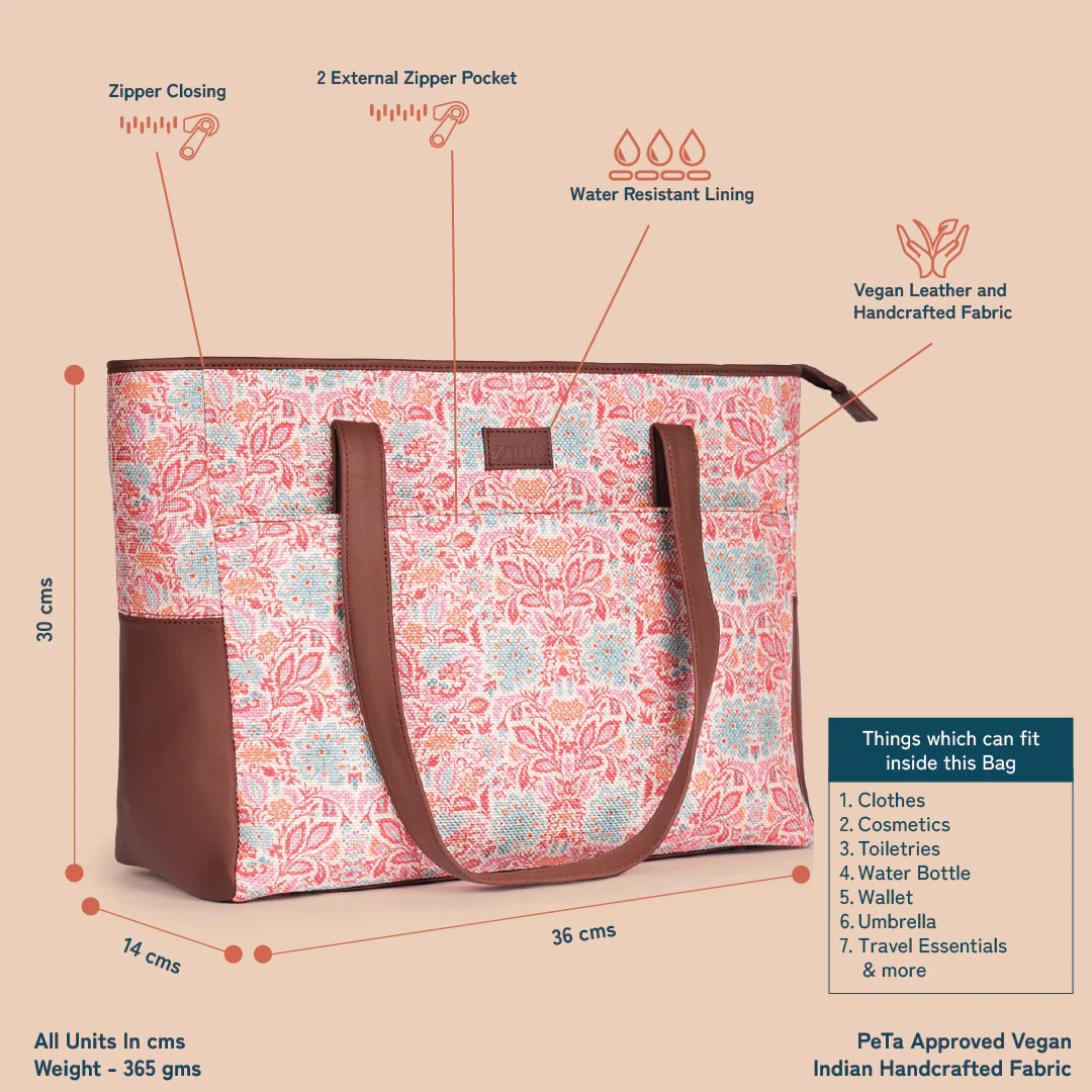 Travel Tote Bag - Mangalore Blossoms - Image 4