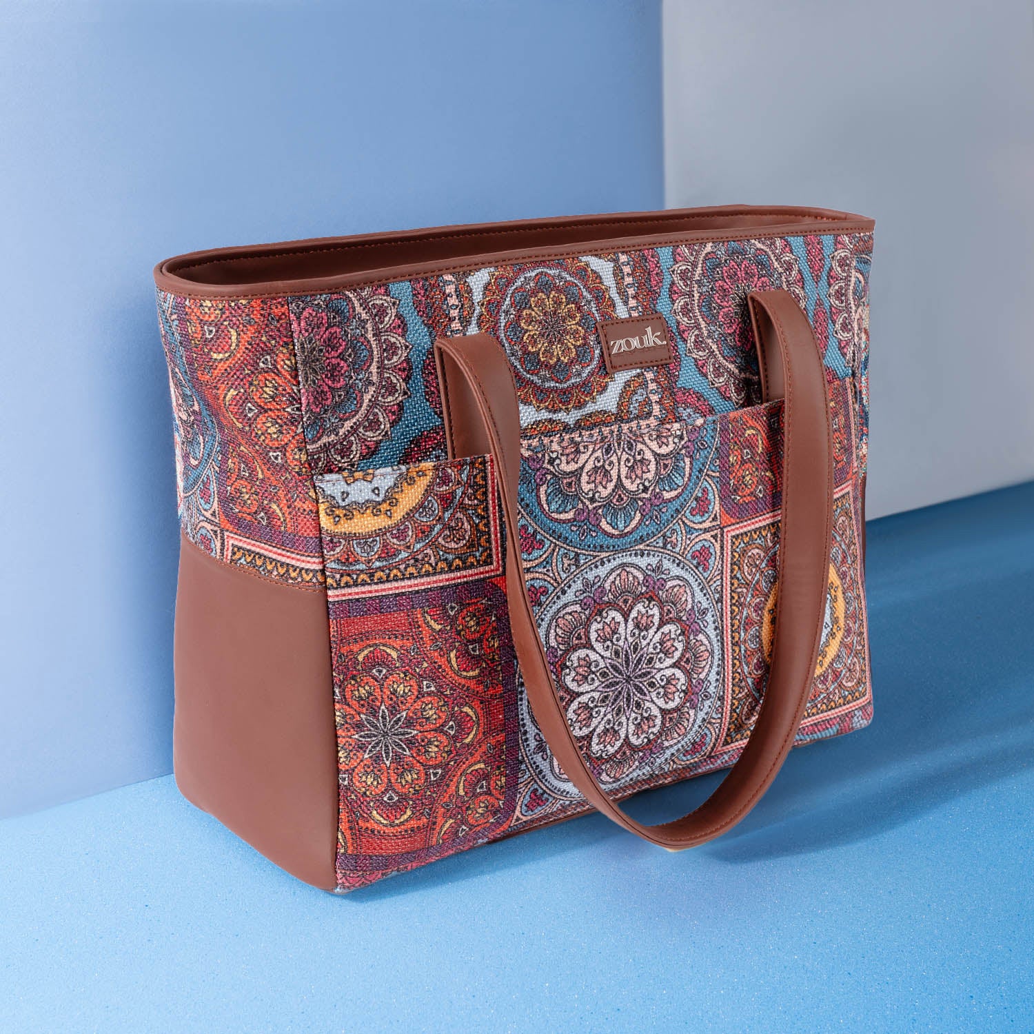Multicolor Mandala Print Diaper Bag - Image 6