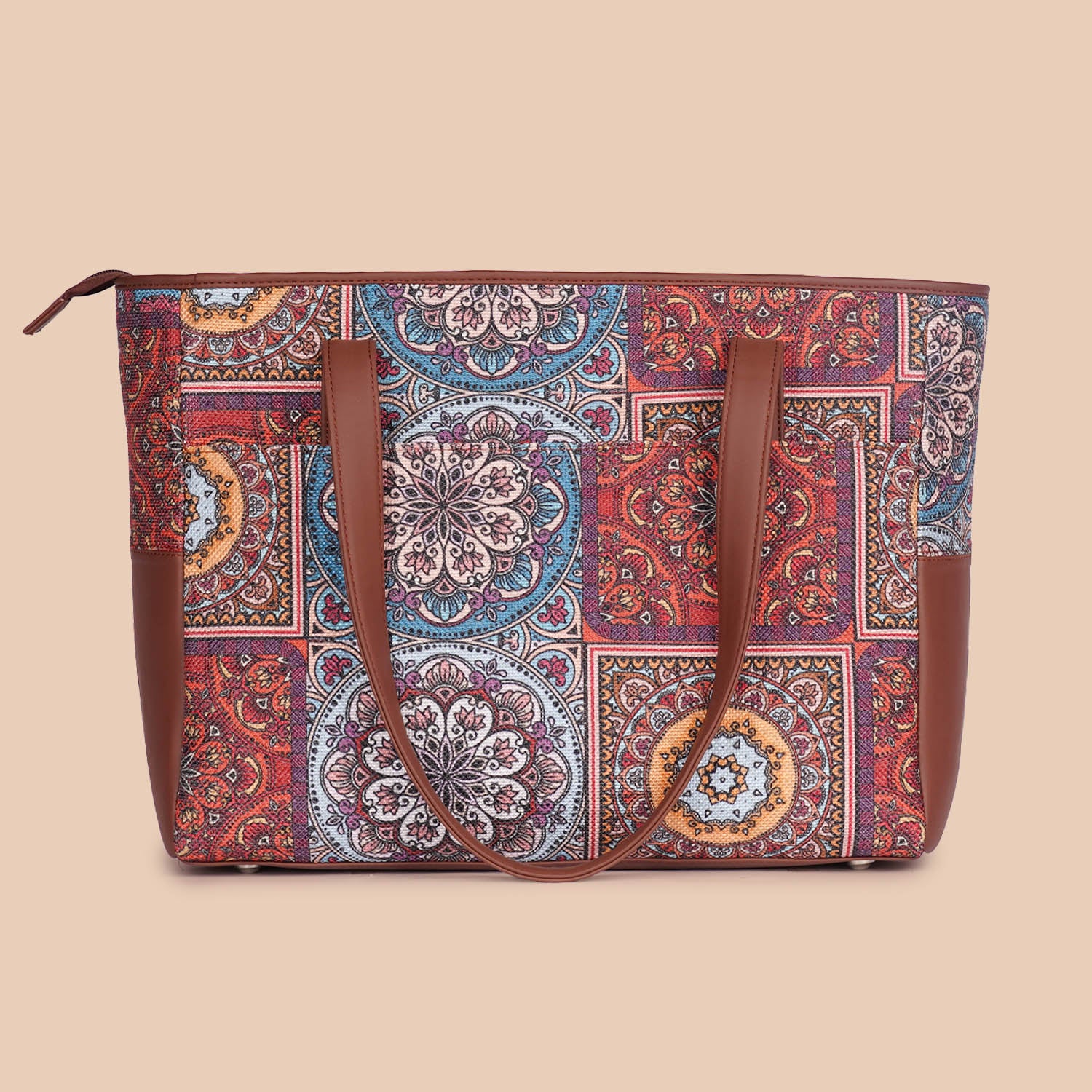 Multicolor Mandala Print Diaper Bag - Image 9