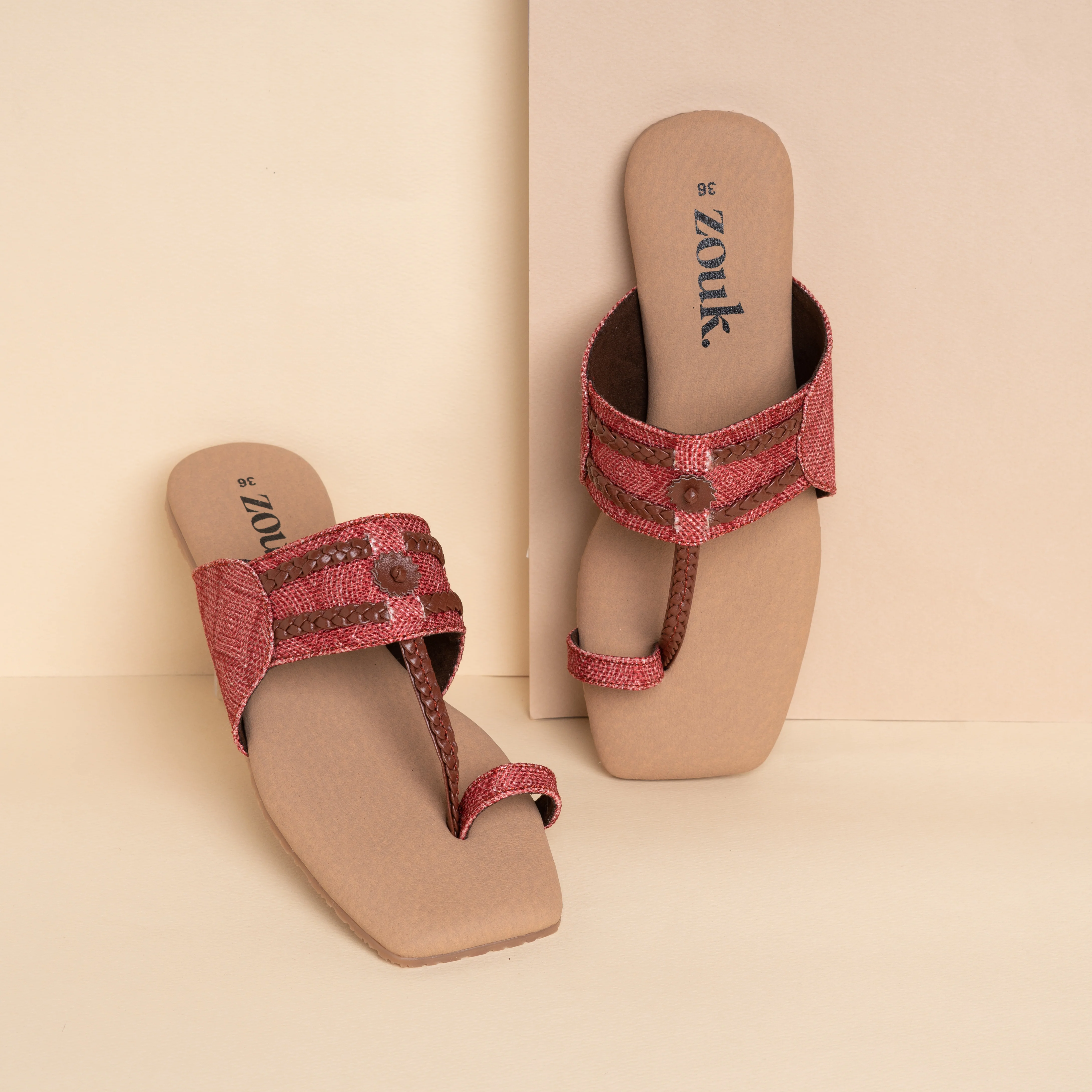 Wadiyar Qila Braided Kolhapuri Chappal - Image 5