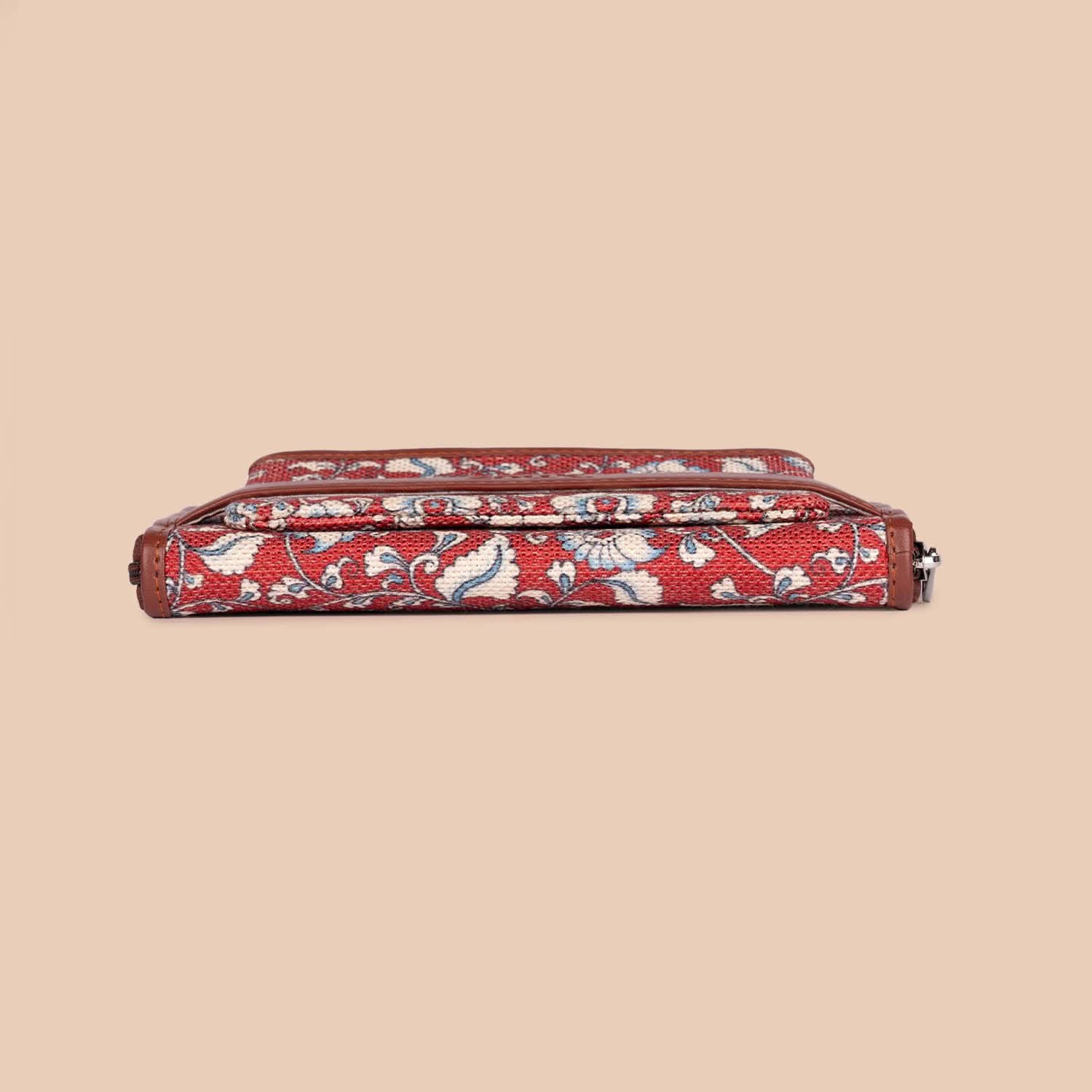 WavBeach & Chittoor Red Kalamkari - Everyday Tote Bag & Classic Zipper Wallet Combo - Image 8