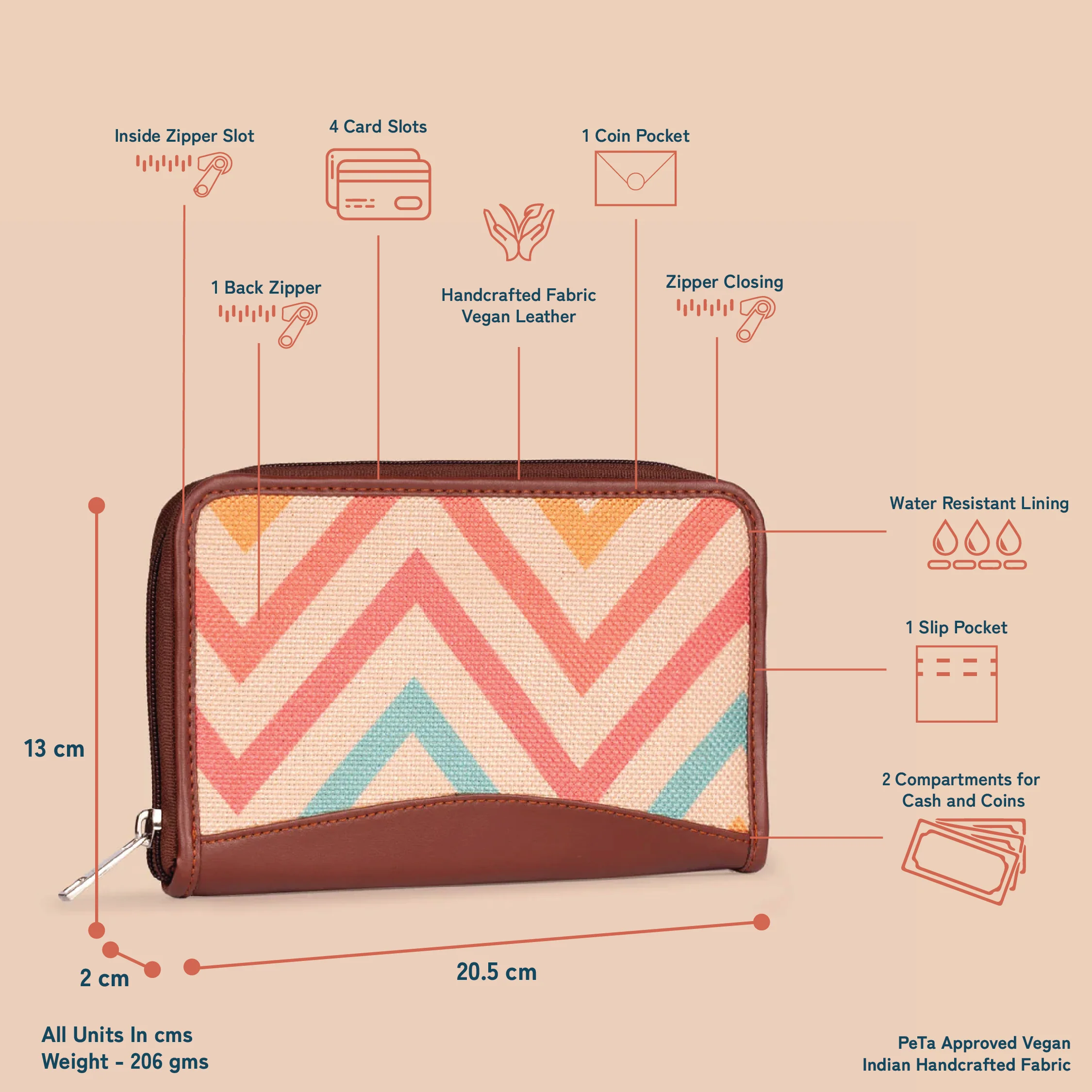WavBeach Everyday Tote Bag & Chain Wallet Combo - Image 7
