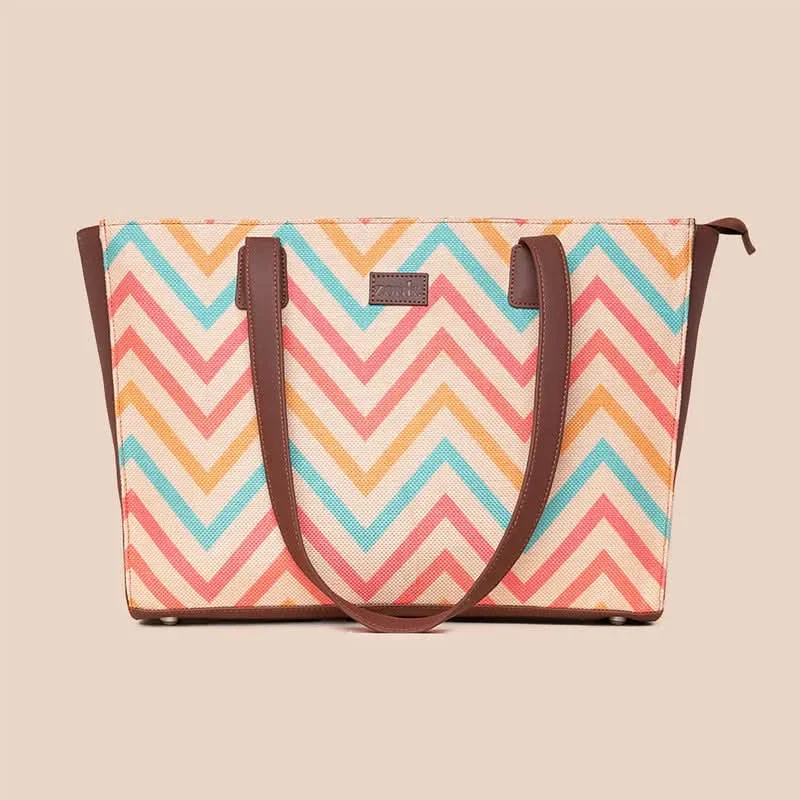 WavBeach & Lattice Lace - Office Tote Bag & Sling Bag Combo