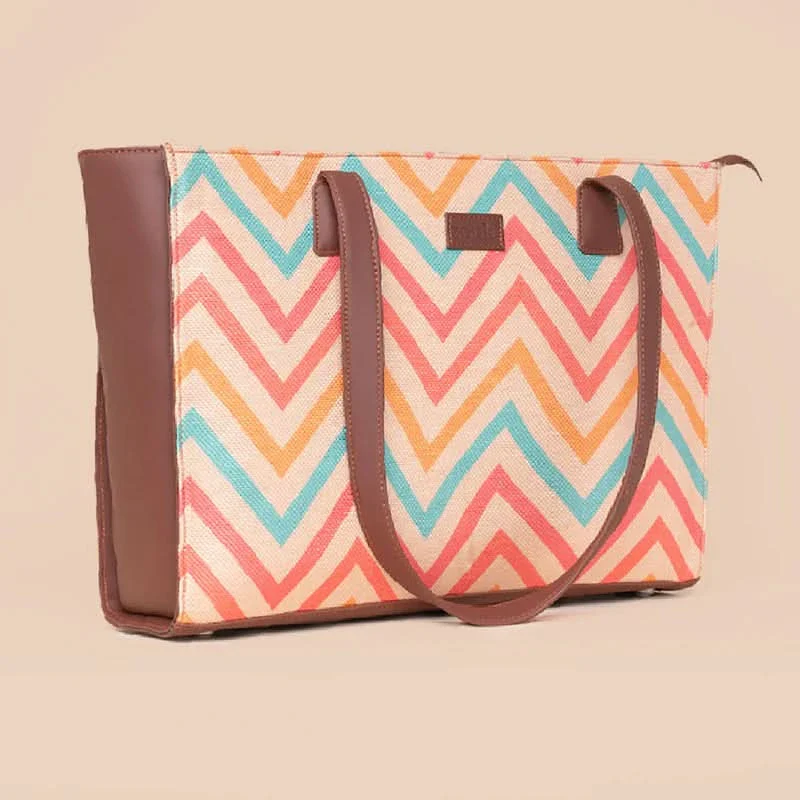WavBeach & Lattice Lace - Office Tote Bag & Sling Bag Combo - Image 3