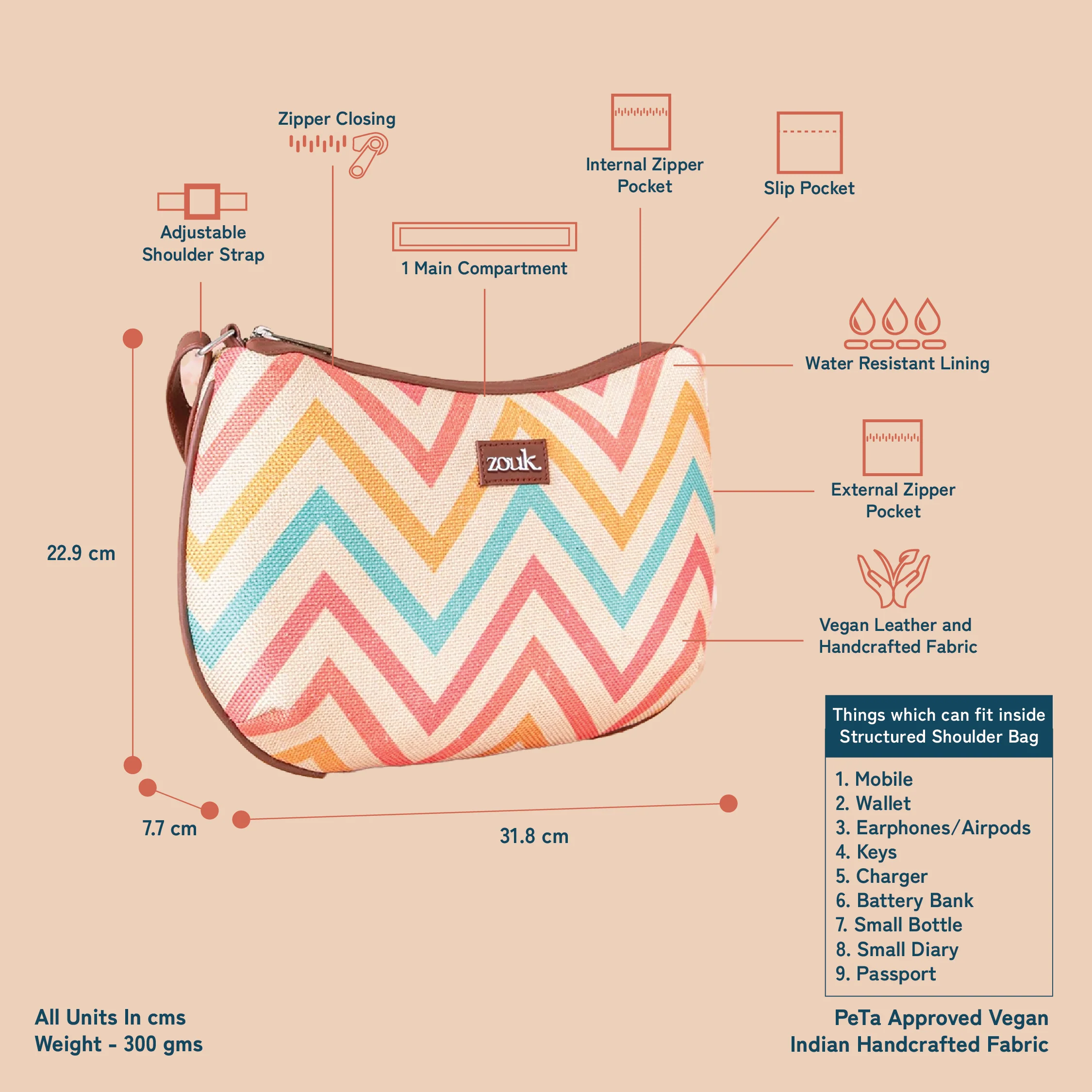 Wavbeach Structured Shoulder Bag - Image 4