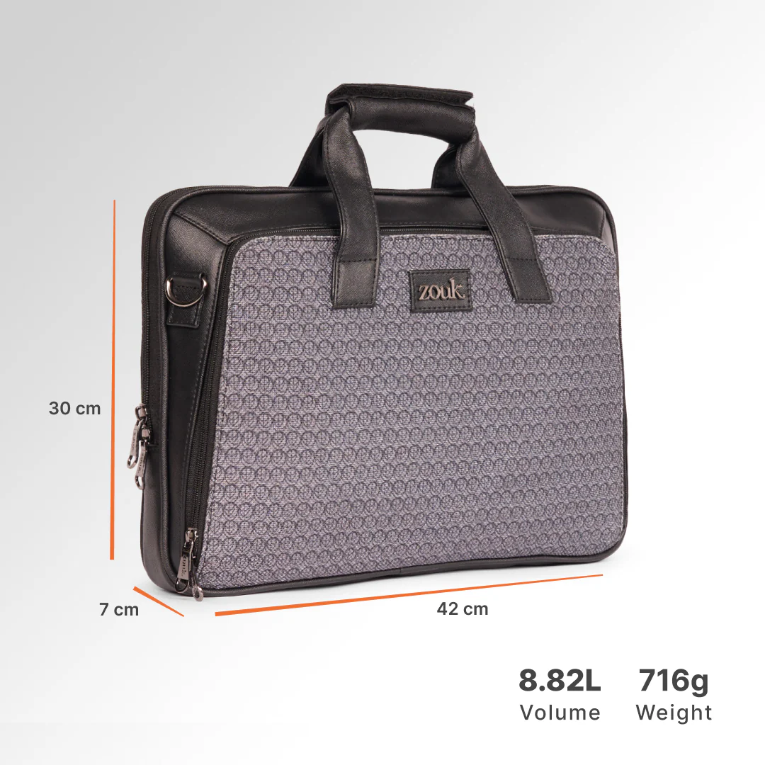 Zanskar Zenith Executive Laptop Bag (Black) - Image 4