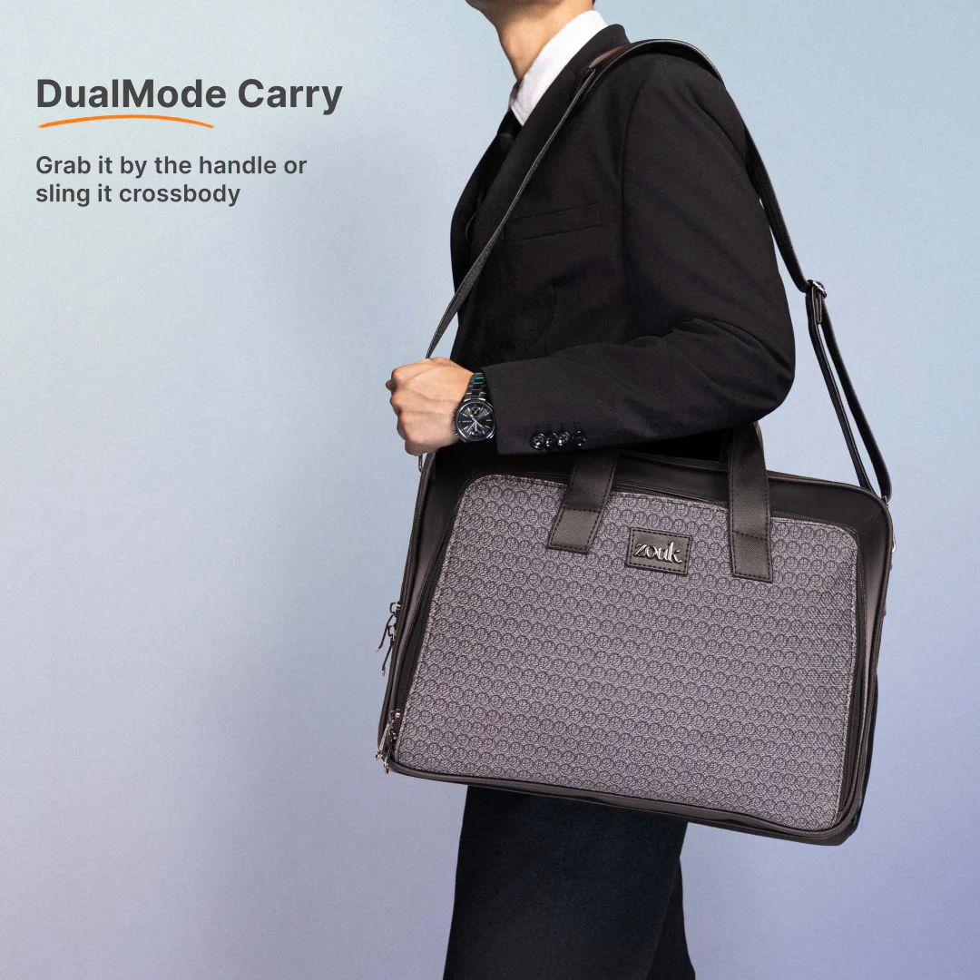 Zanskar Zenith Executive Laptop Bag (Black) - Image 6