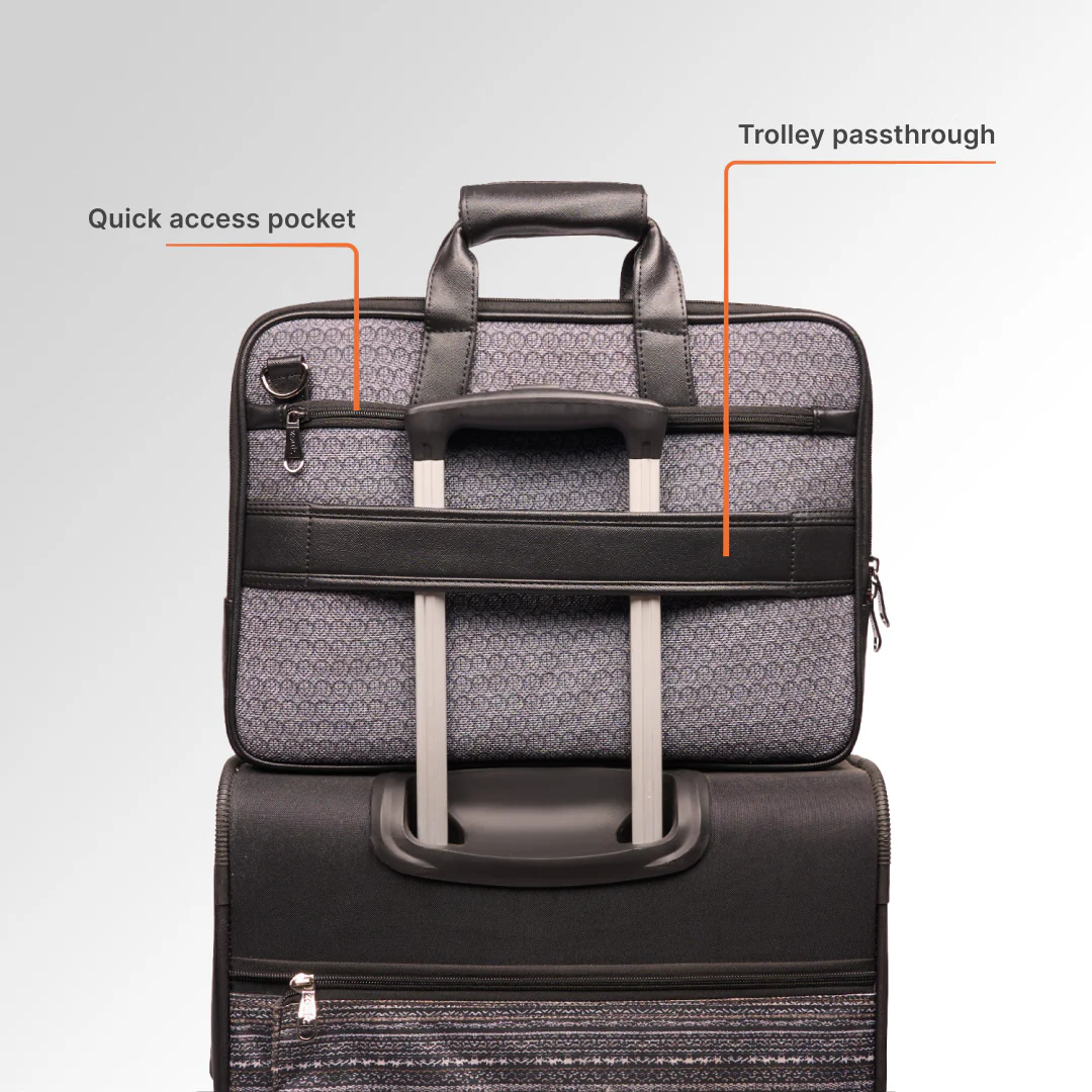 Zanskar Zenith Executive Laptop Bag (Black) - Image 9