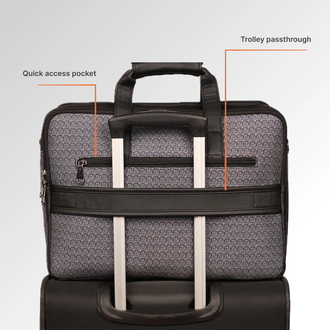 Zanskar Zenith Office Laptop Bag (Black) - Image 9