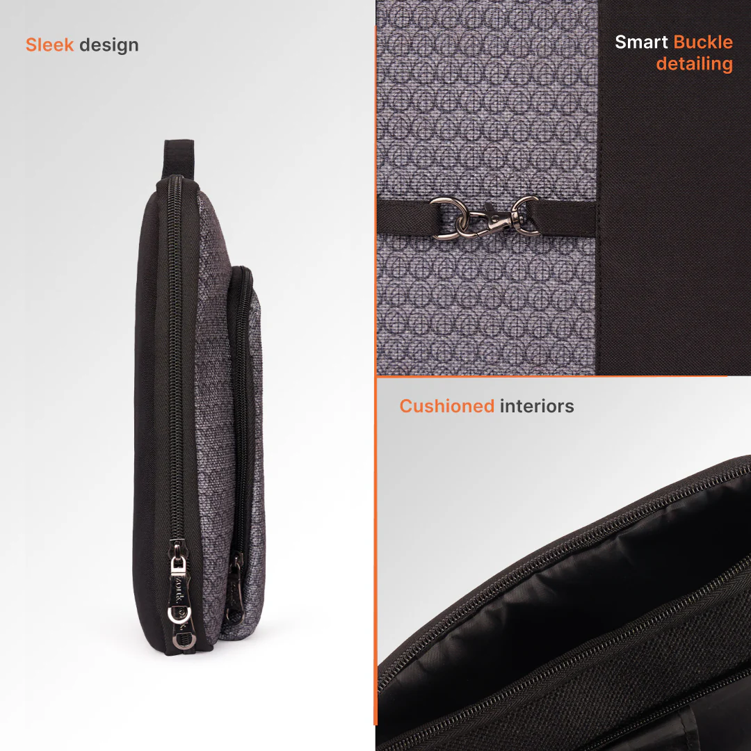 Zanskar Zenith Signature Laptop Sleeve - 14inch (Black) - Image 5