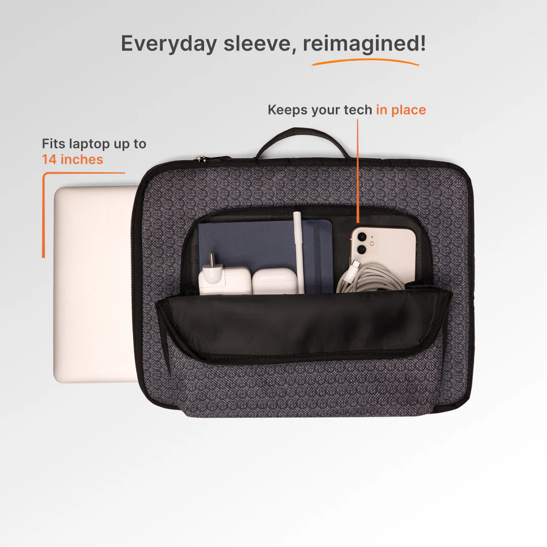 Zanskar Zenith Signature Laptop Sleeve - 14inch (Black) - Image 7