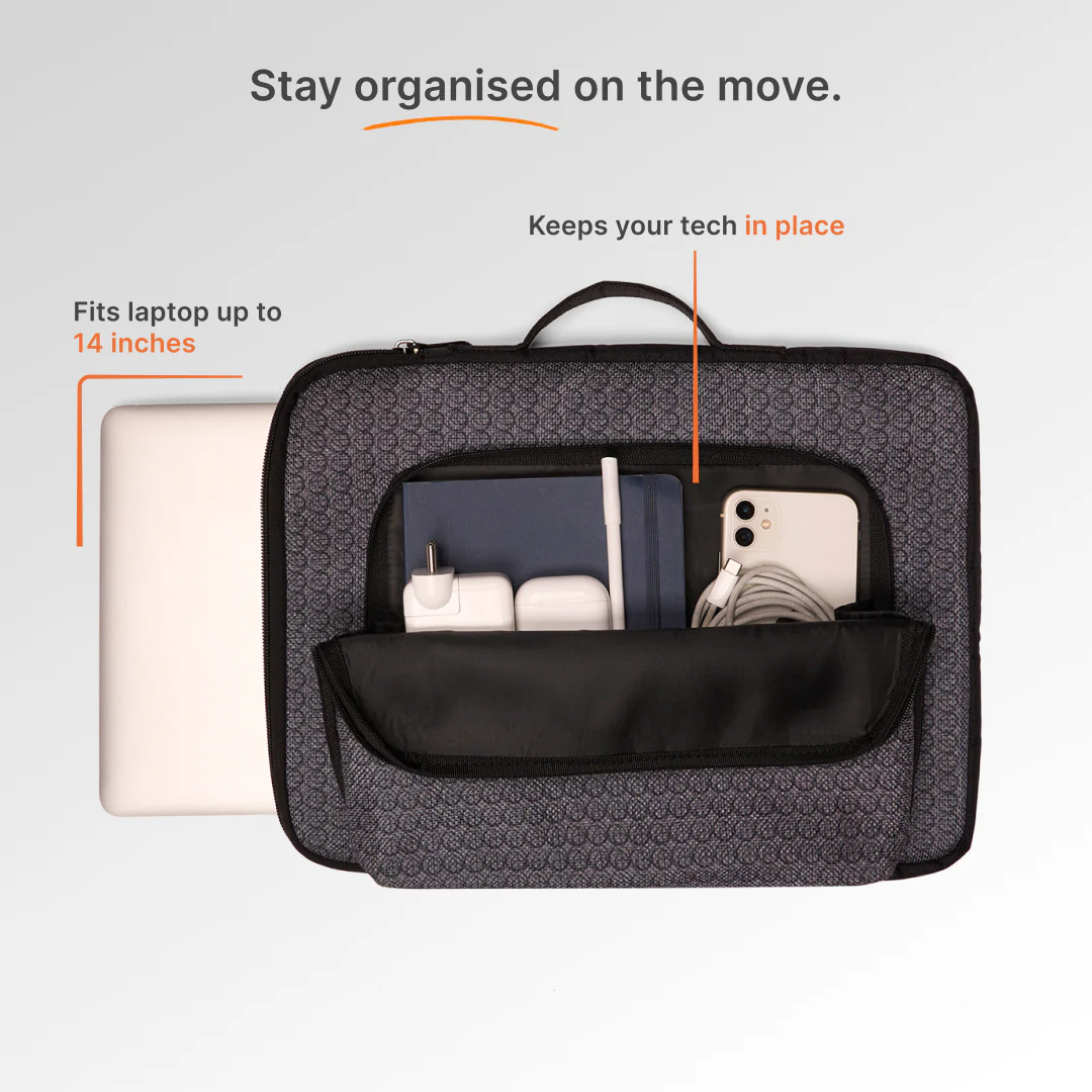 Zanskar Zenith Urban Laptop Sleeve - 14inch (Black) - Image 6