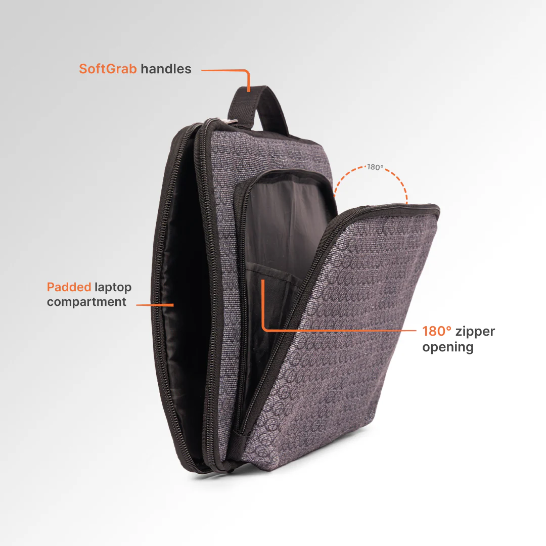 Zanskar Zenith Urban Laptop Sleeve - 15.6inch (Black) - Image 5