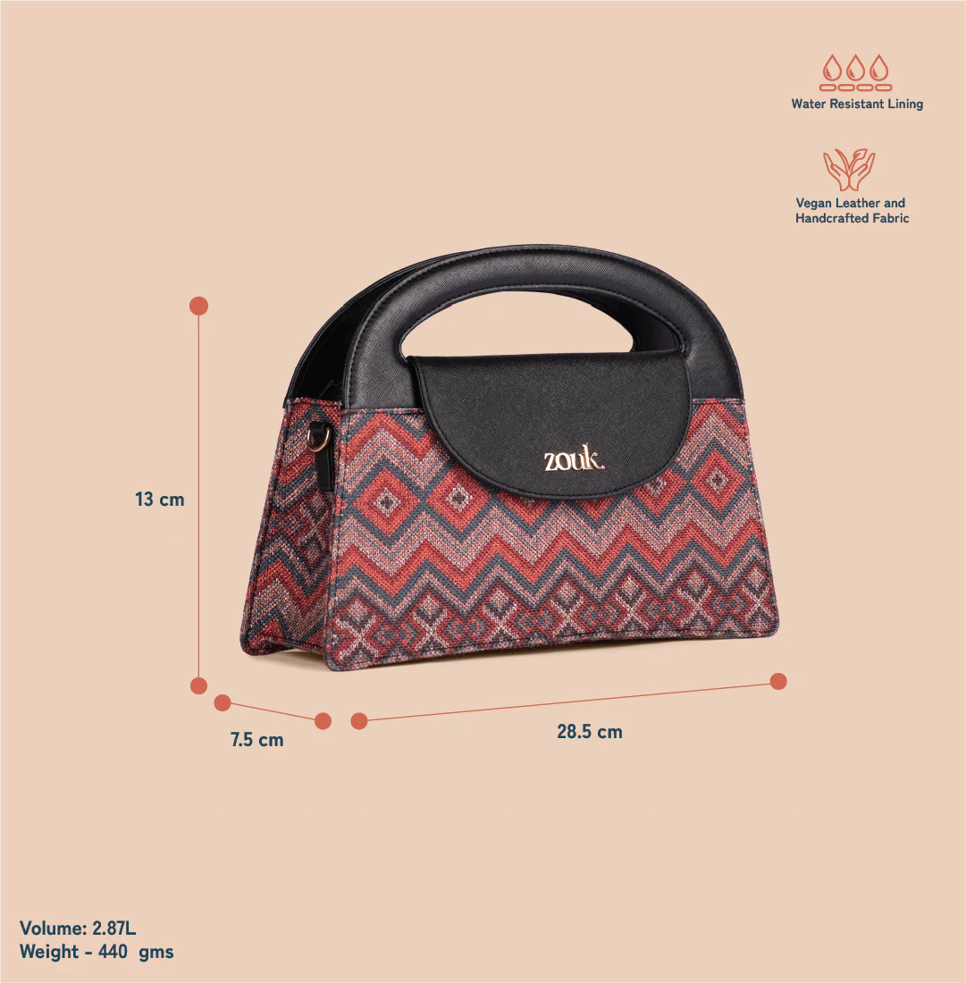 Rhea Kapoor Ziya Sling Bag - Gwalior Weaves - Image 3