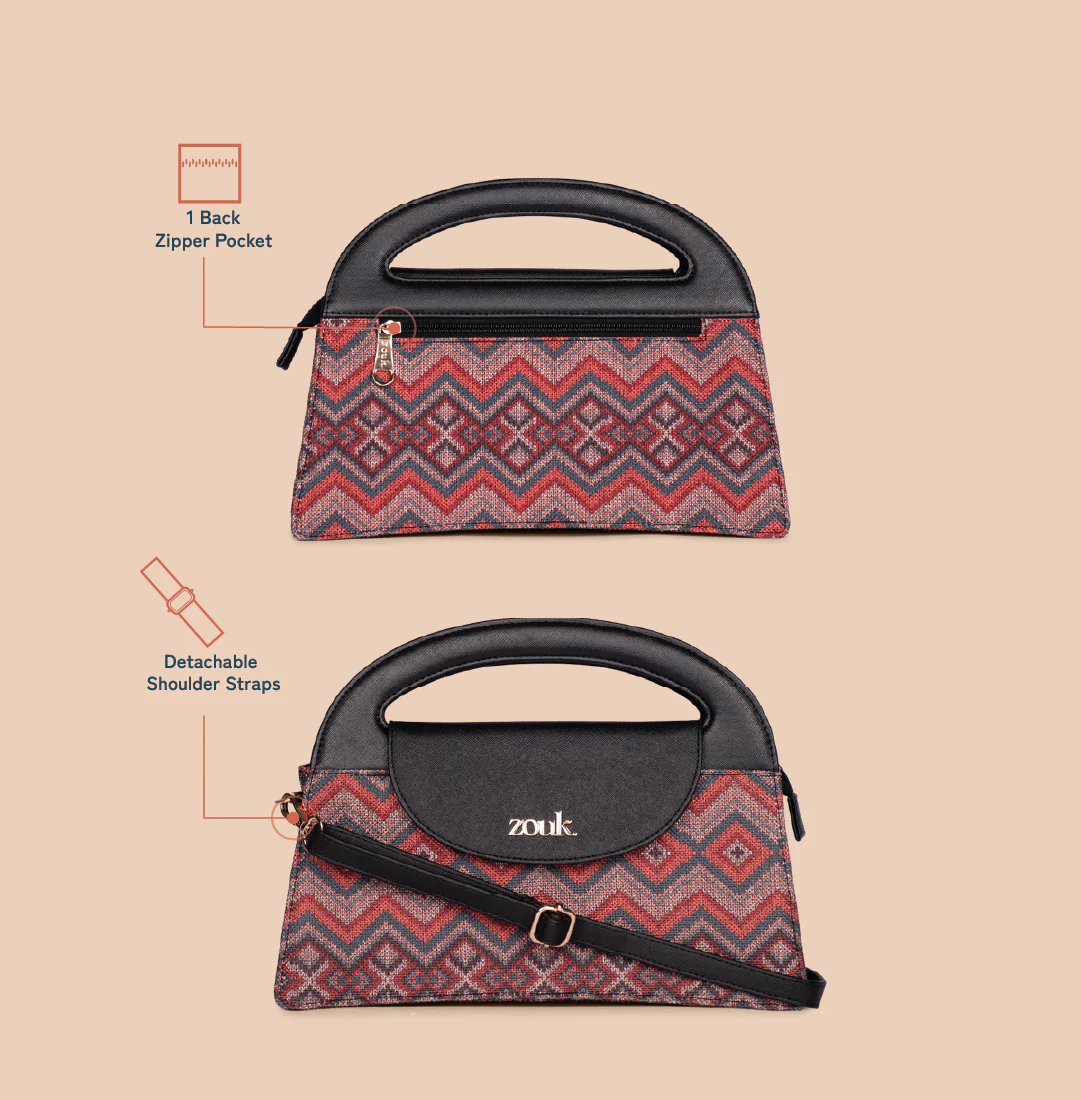 Rhea Kapoor Ziya Sling Bag - Gwalior Weaves - Image 4