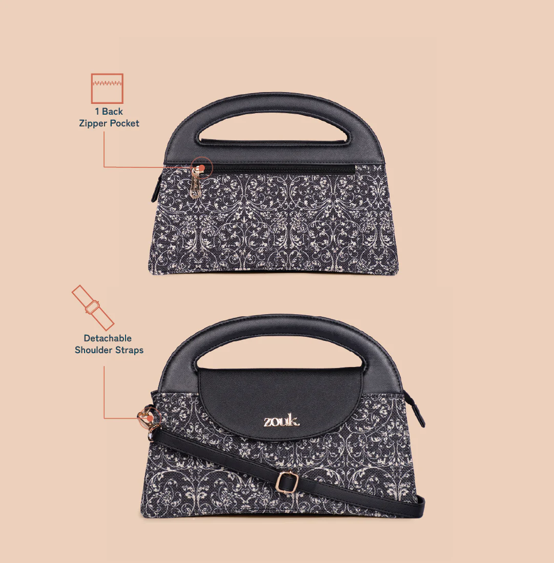 Rhea Kapoor Ziya Sling Bag - Lattice Lace - Image 4