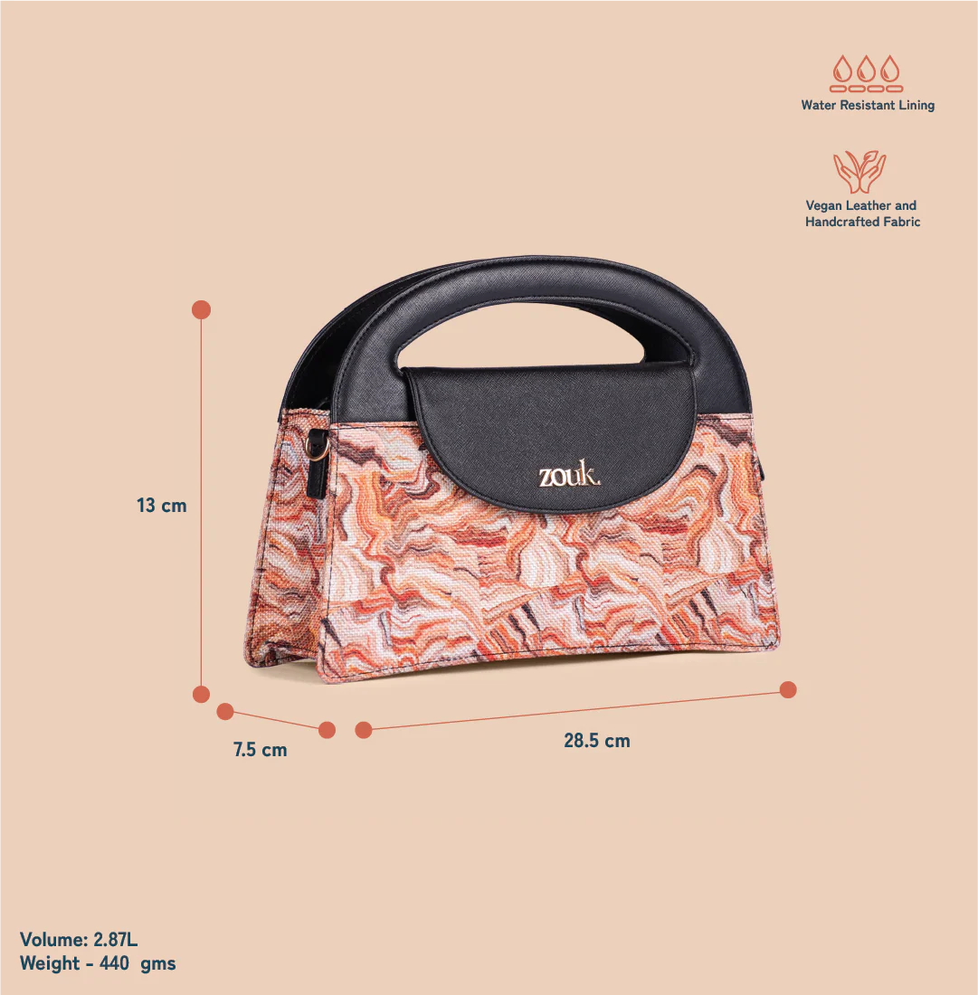 Rhea Kapoor Ziya Sling Bag - Nicobar Coral - Image 3