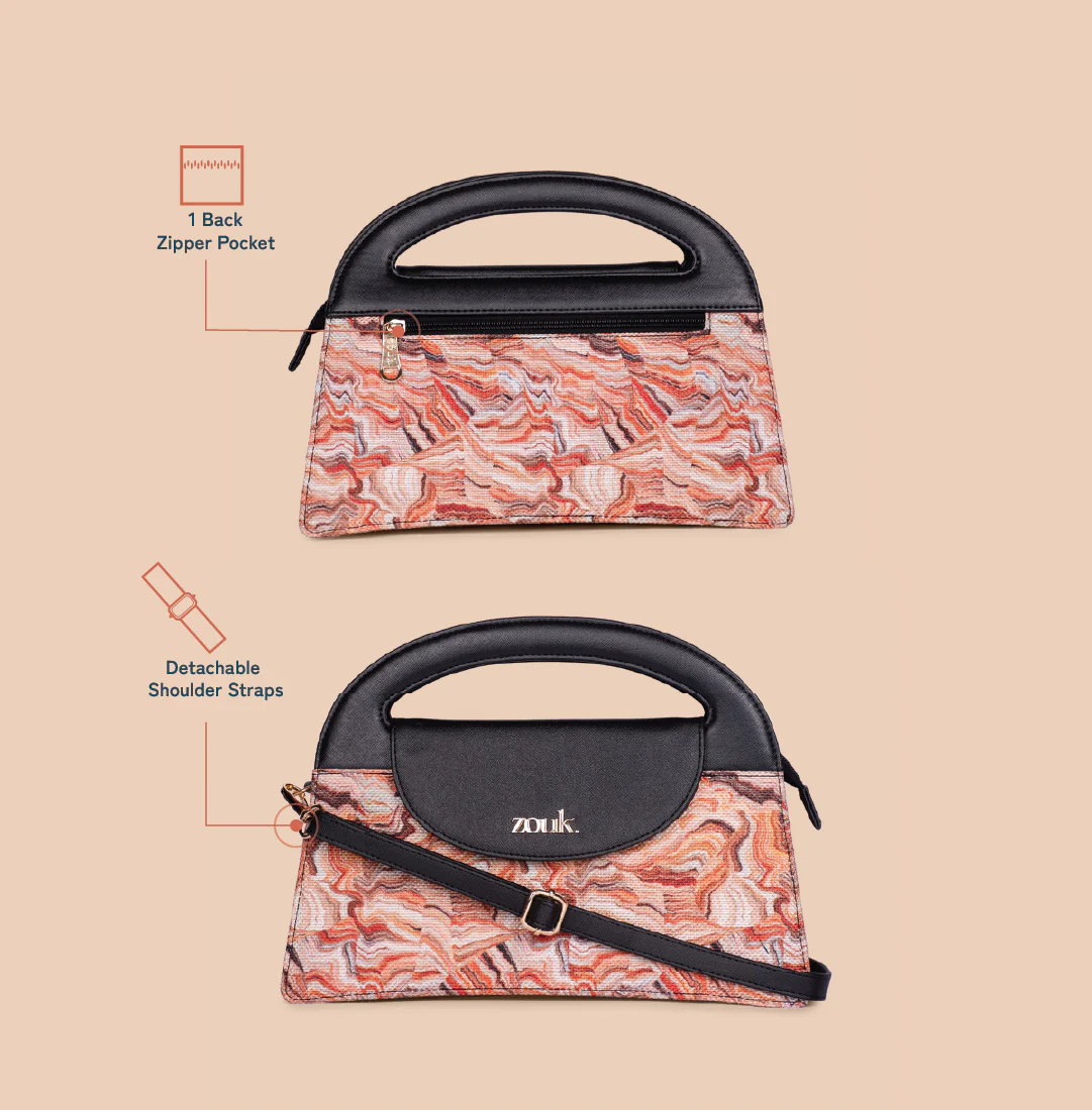 Rhea Kapoor Ziya Sling Bag - Nicobar Coral - Image 4
