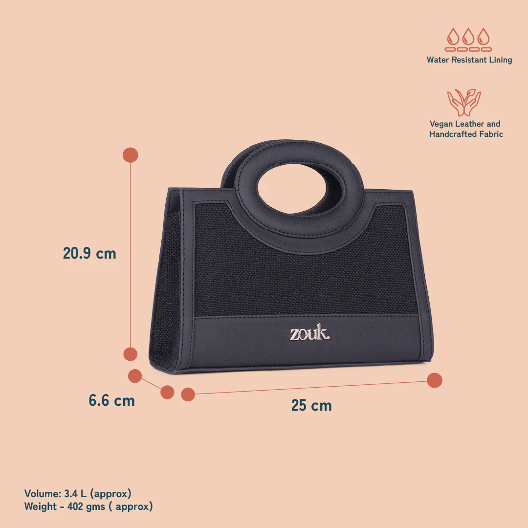 Zoe Sling Bag - Jet Black - Image 5