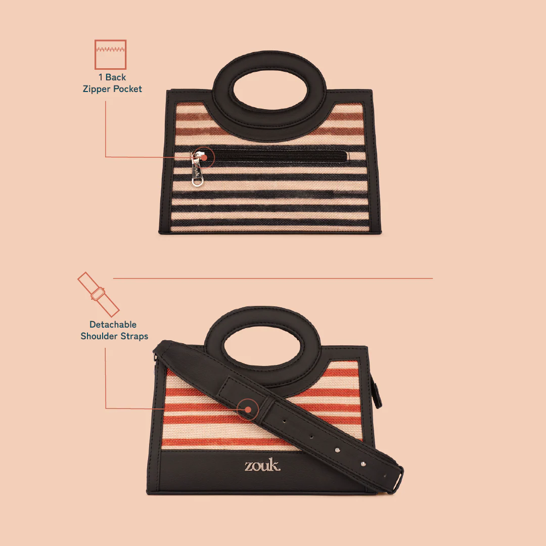 Zoe Sling Bag - Qutub Stripes - Image 5