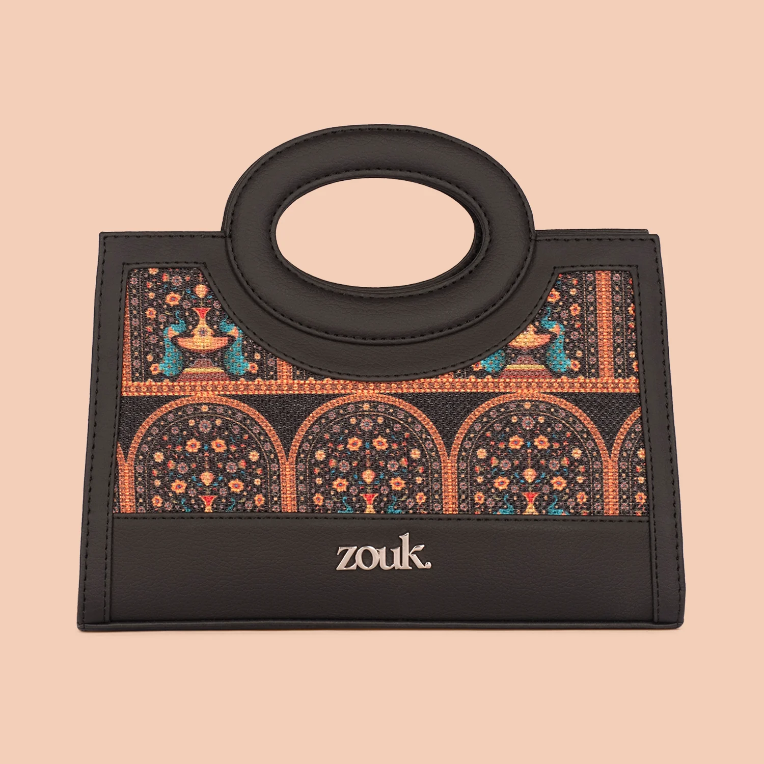 Zoe Sling Bag - Royal Indian Peacock Motif - Image 3