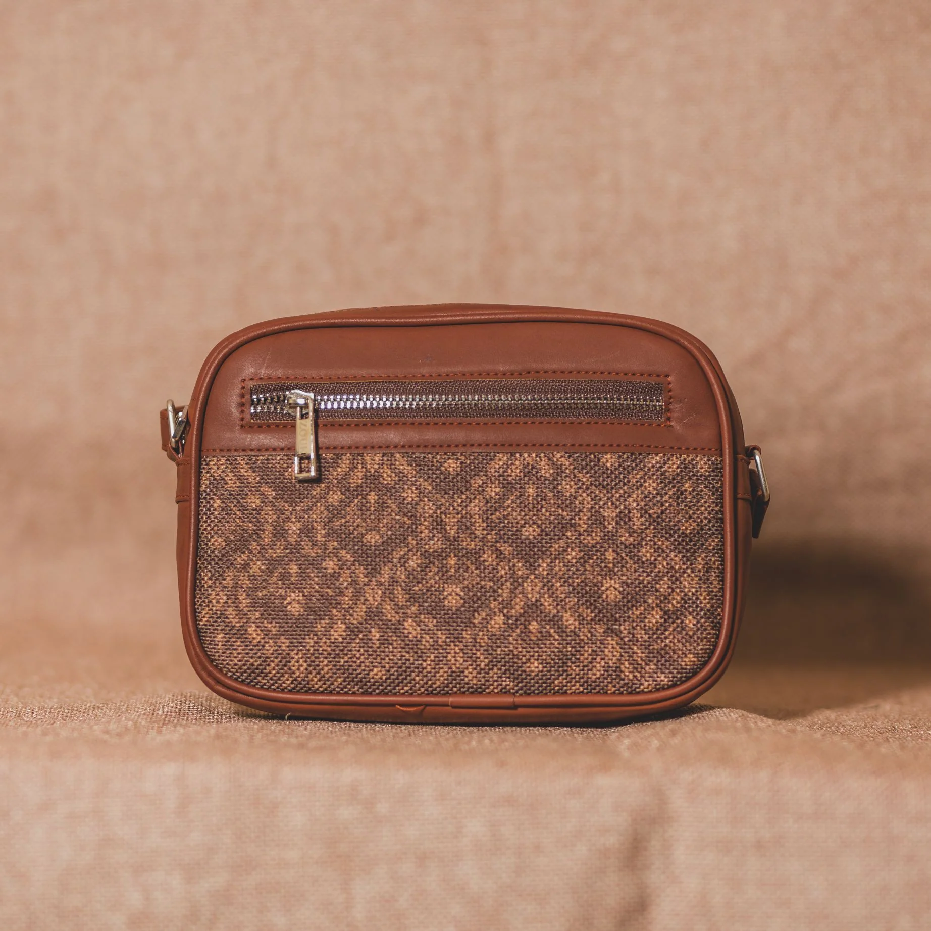 Brown Floral Motif Sling Bag - Image 3